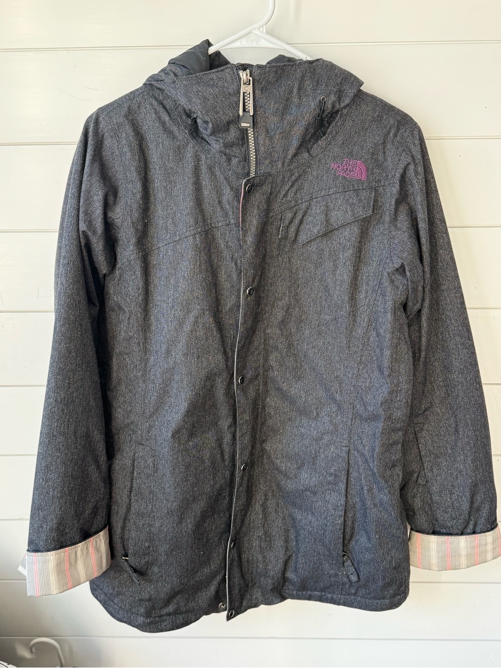 The North Face heathered gray ski jacket women’s small